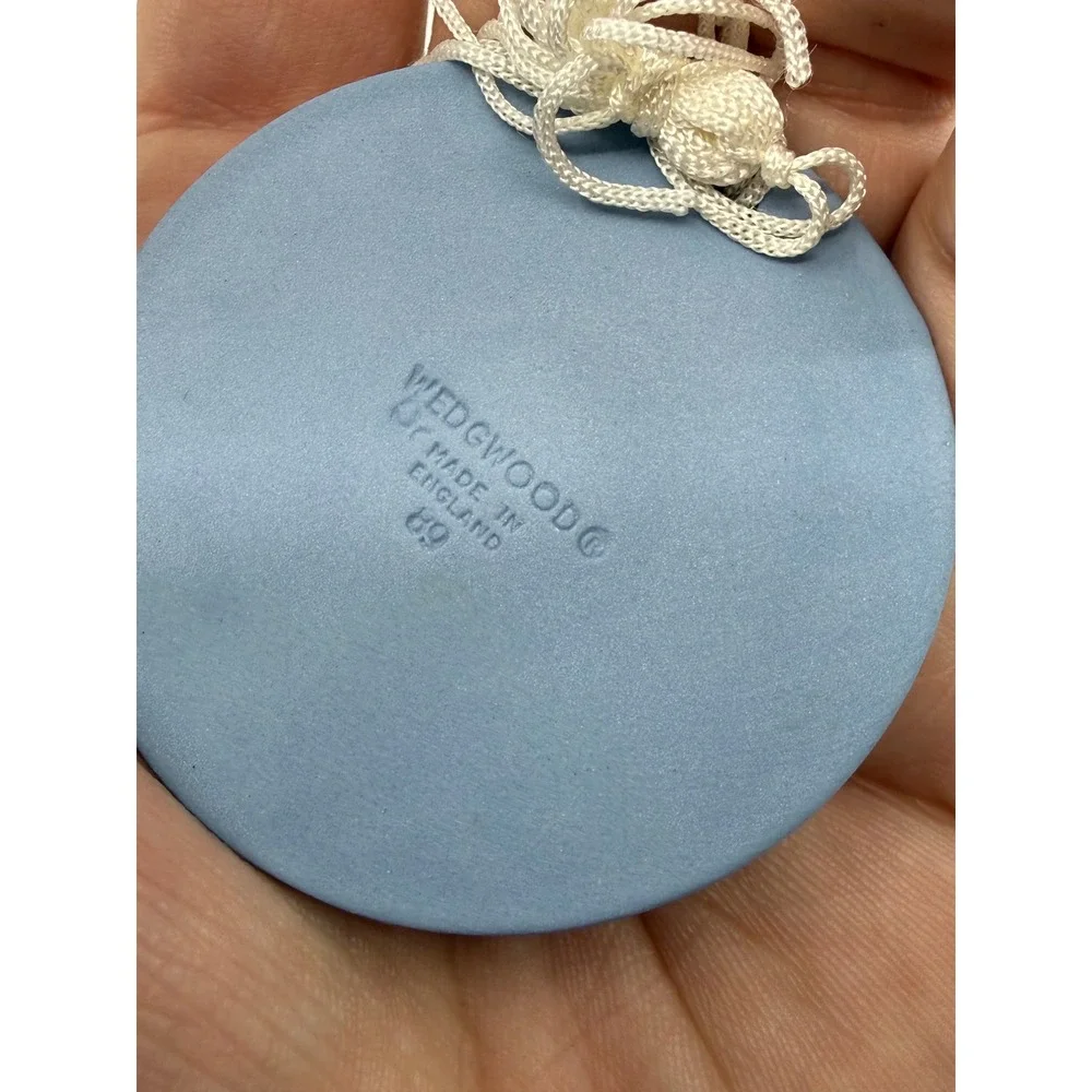 Wedgwood Jasperware Blue Angel Christmas Ornament 1989 England Original Box